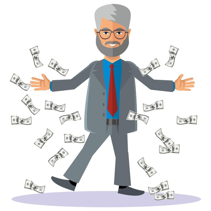Vector character young businessman flat illustrationcharacter young businessman flat illustration