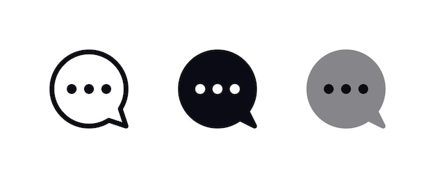 chat bubble icon set