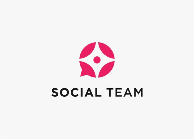 chat people logo design vector silhouette illustration