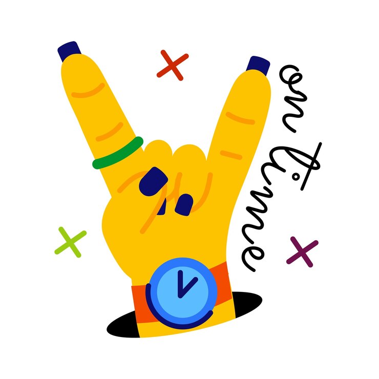 Vector check out flat sticker of on time
