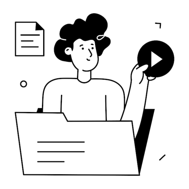 check out the scalable glyph illustration of video content