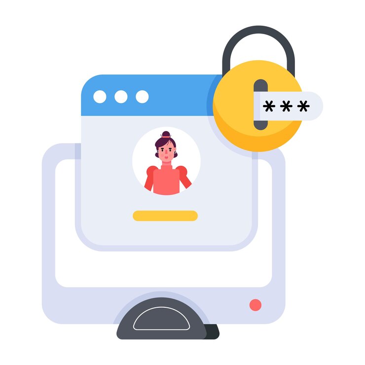 Vector check out this flat icon of account password