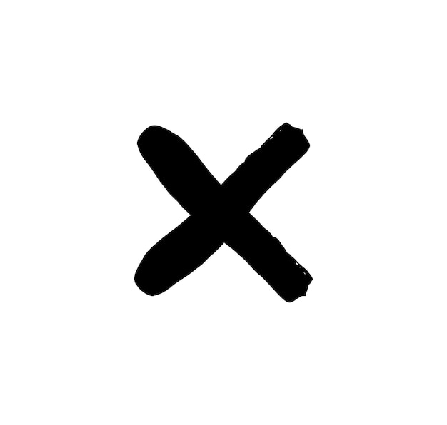 Checkbox Check signs V X Chalk and brush checkmarks set Vector set