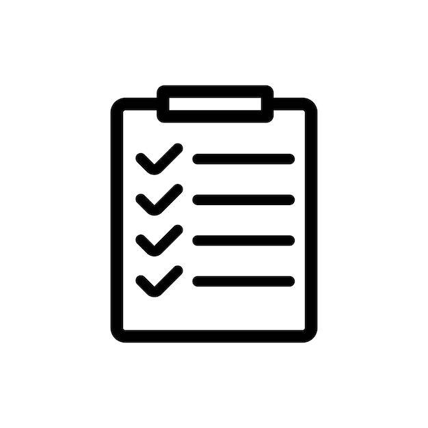 checklist task icon line design