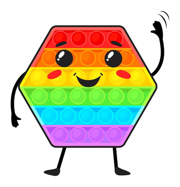 Cheer popit. Hi child relaxing toy, character vector