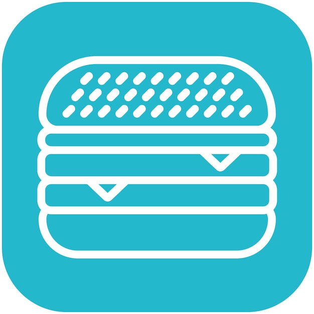 Cheese Burger vector icon illustration of Street Food iconset