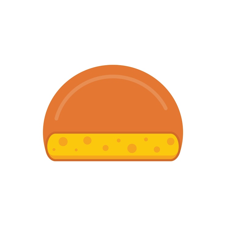 Vector cheese icon flat illustration of cheese vector icon for web design isolated