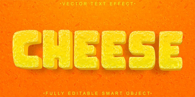 cheese vector fully editable smart object text effect