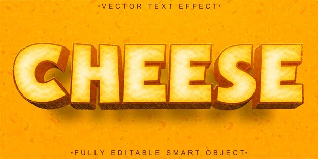 cheese vector fully editable smart object text effect