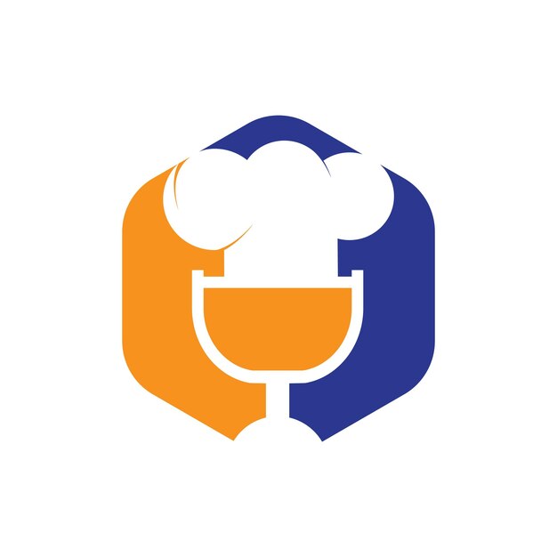 Chef podcast vector logo design template