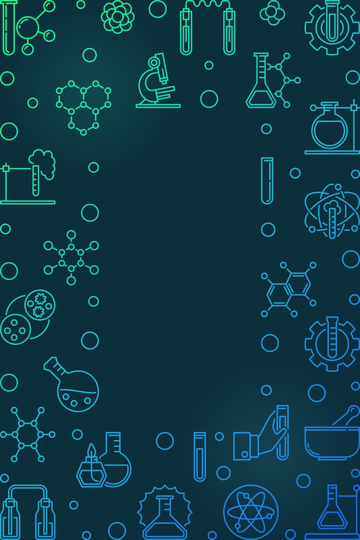Chemistry colorful outline icons