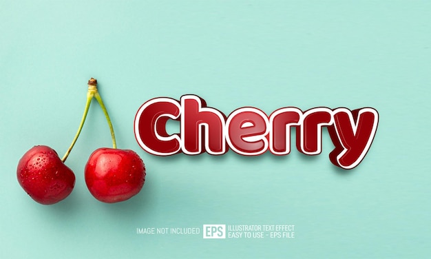 Cherry text editable style effect template