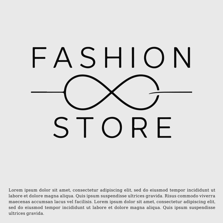 Vector chic boutique fashion store logo