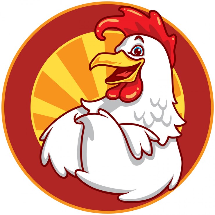 Vector chicken emblem