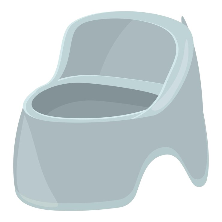 Vector childhood potty icon cartoon vector baby toilet object pot