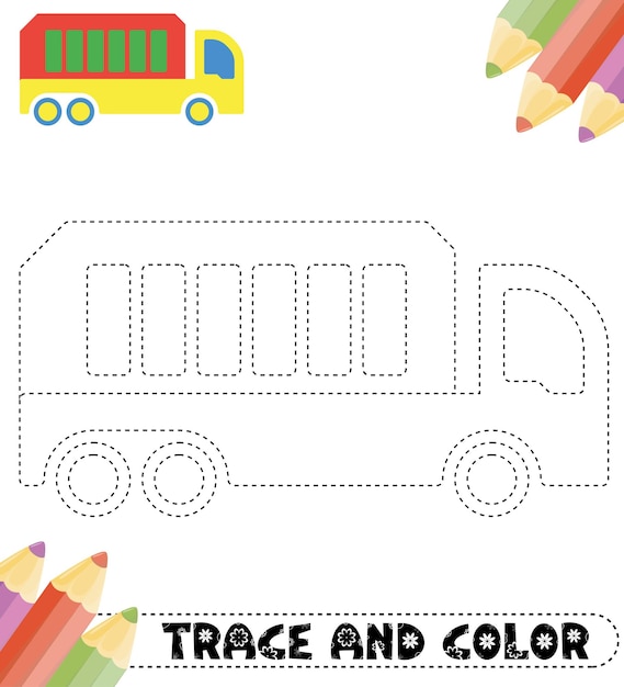 Childrens Trace and Color transport