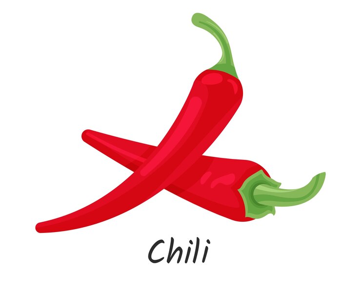 Vector chili pepper vector illustration isolated on white background hot spicy red pepper flat style food