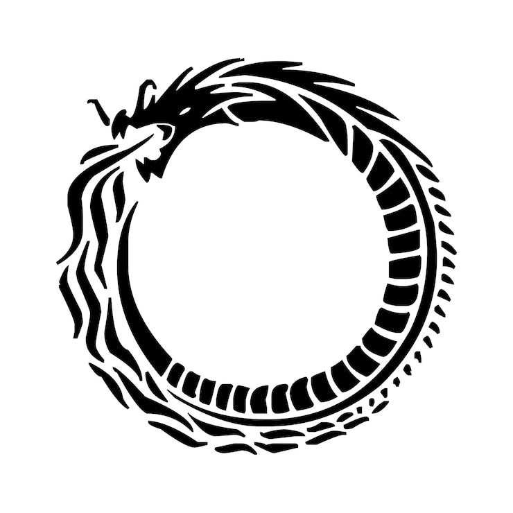 chinese dragon silhouette