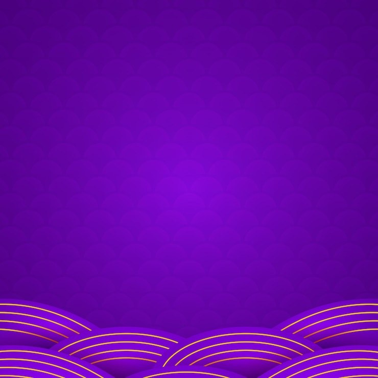 Vector chinese frame background purple and gold color with asian elements