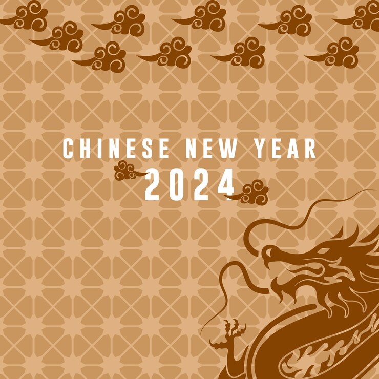 Chinese New Year 2024 year of the dragon Collection of Chinese New Year posters greeting card des
