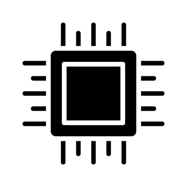 Chip sign symbol vector glyph icon
