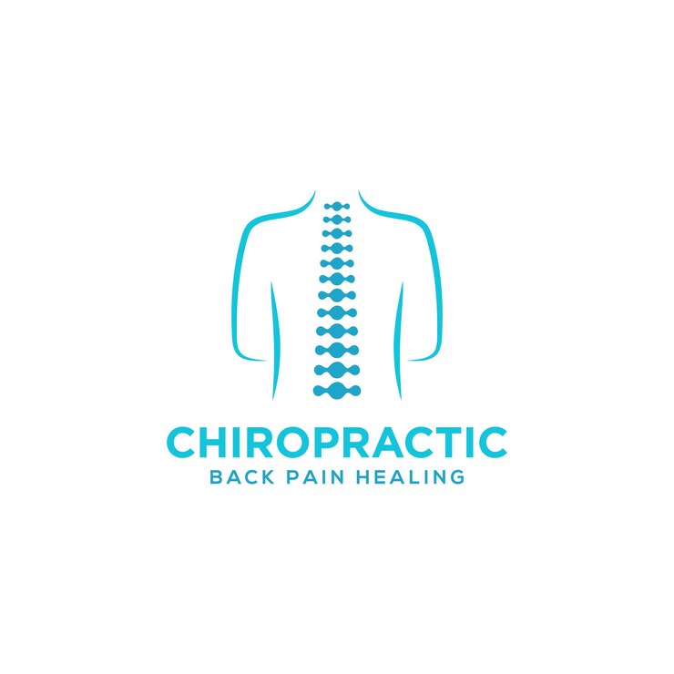 Vector chiropractic logo design spine logo template
