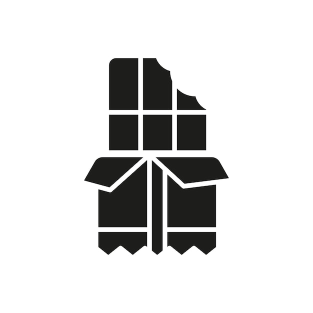 Chocolate bar food beverage icon vector basic design simple and modern