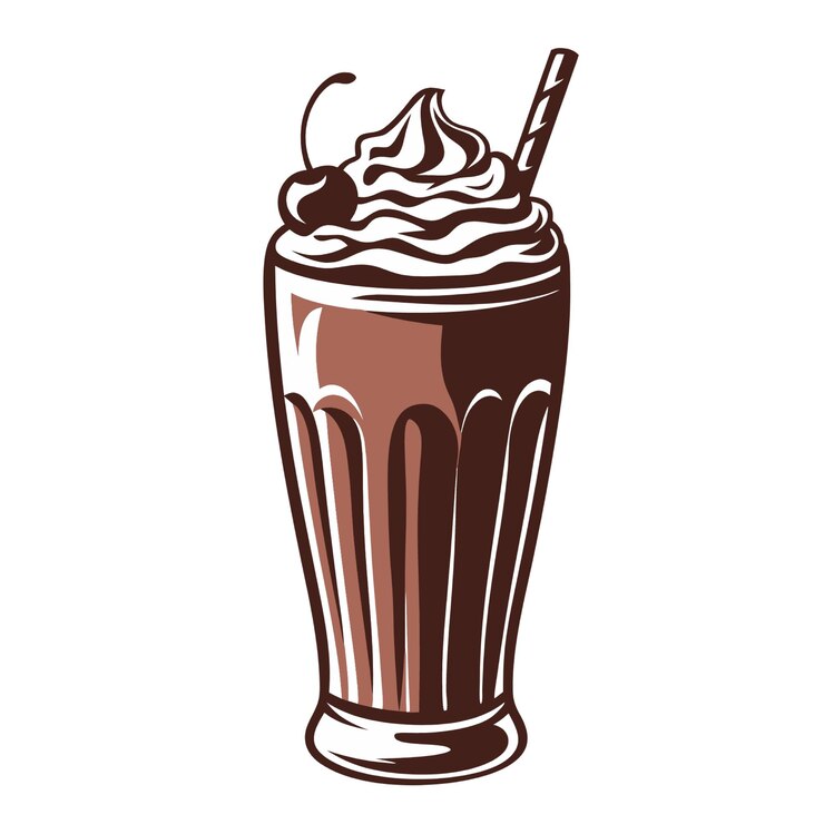 Vector chocolate milkshake icon