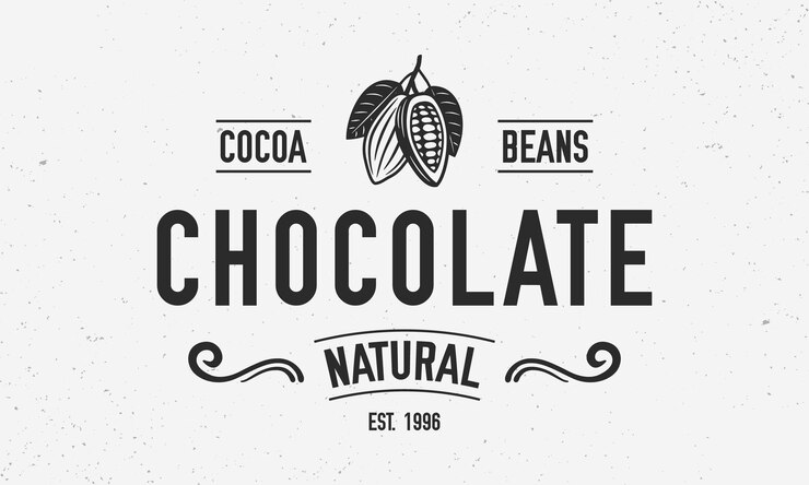Chocolate vintage logo concept Logo of Cocoa Beans Chocolate Cacao