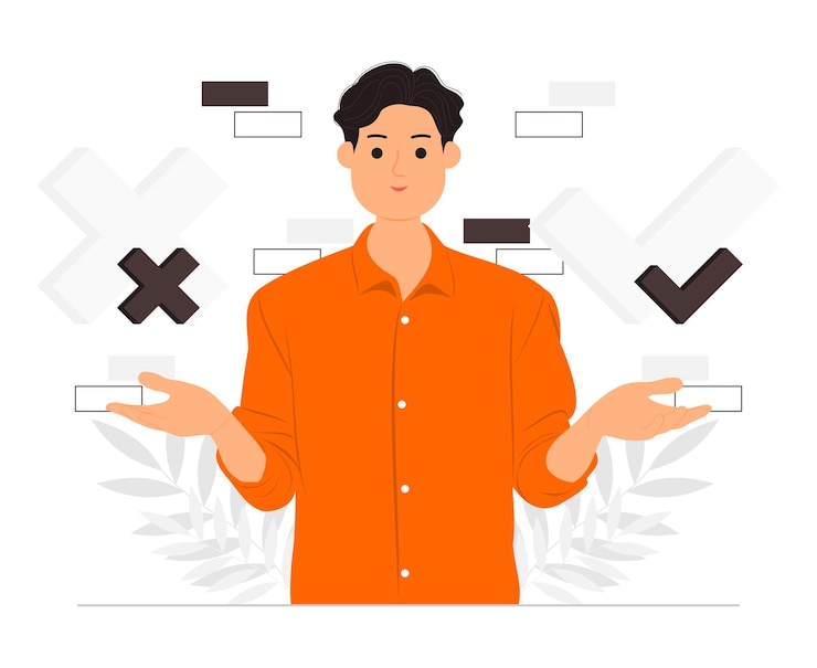 Vector choose concept illustration