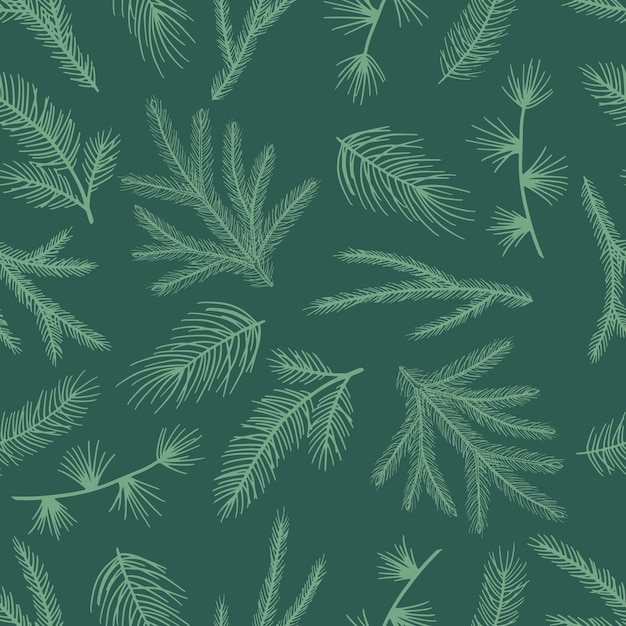 Christmas and New Year seamless pattern, vector xmas background.