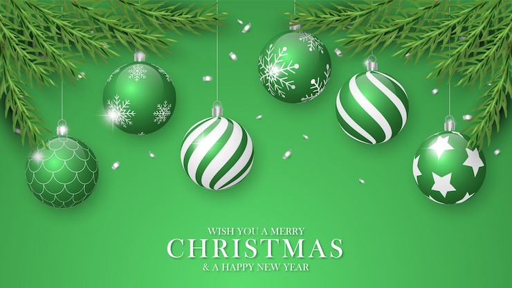 Vector christmas background with christmas ball decoration