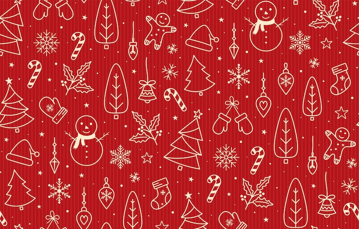 Vector christmas backgrounds seamless pattern christmas wrapping paper concept