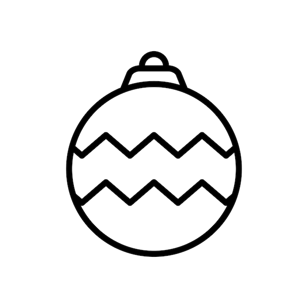 christmas ball ornament icon vector design template in white background