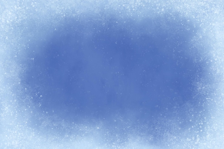 Vector christmas blue snowy frame background blue frosty winter frozen ice frame backdrop