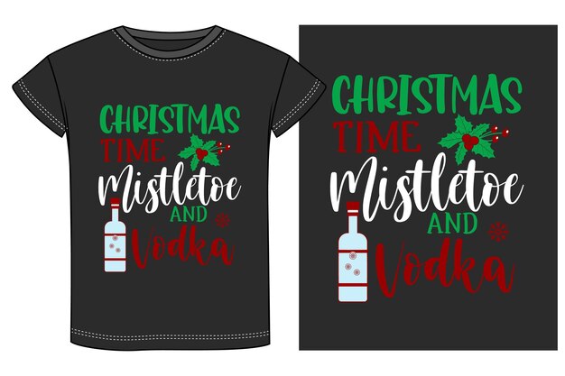 Christmas Drinking Party Tshirt Design Christmas Black Tshirt Design Vector Graphics