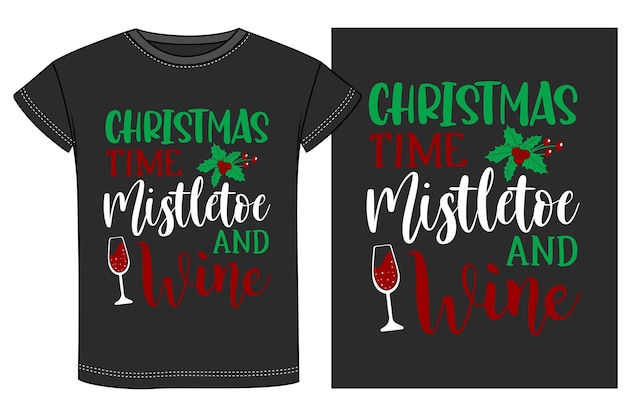 Christmas Drinking Party Tshirt Design Christmas Black Tshirt Design Vector Graphics