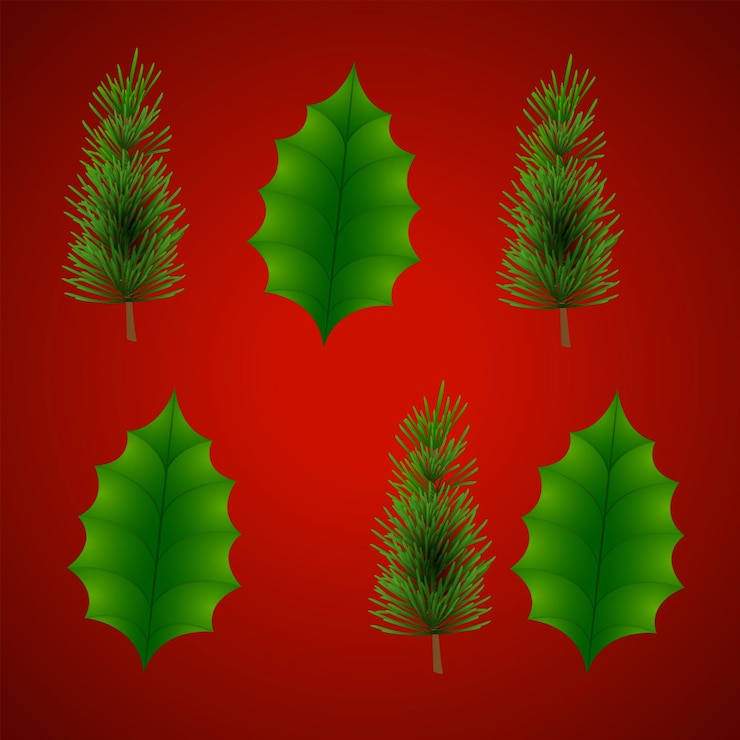Vector christmas elements vector set for the design poster bannergreetings