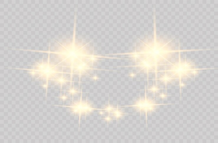 Christmas falling golden lights. Magic abstract gold dust and glare. Festive Christmas background.