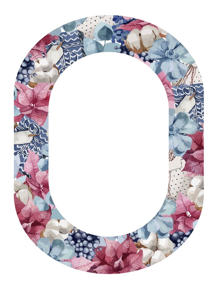 Vector christmas frame with fir branches, berries and cottons