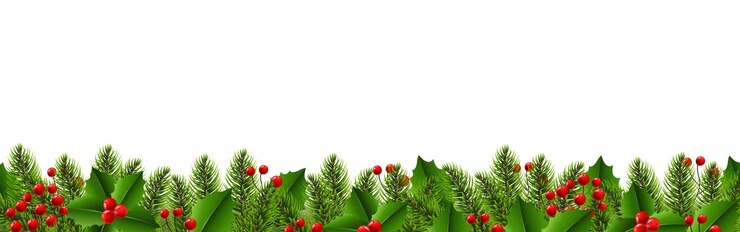 Vector christmas garland isolated transparent background