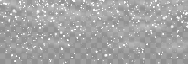 Christmas snow falling snowflakes on png background
