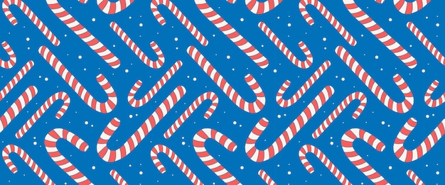 Christmas sweet candy canes seamless pattern