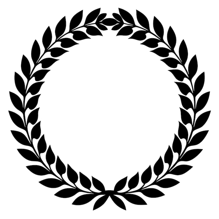 Vector christmas wreath vector silhouette illustration
