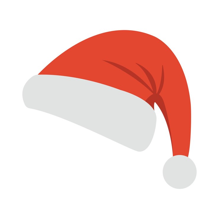 Vector christmass santa claus hat illustration