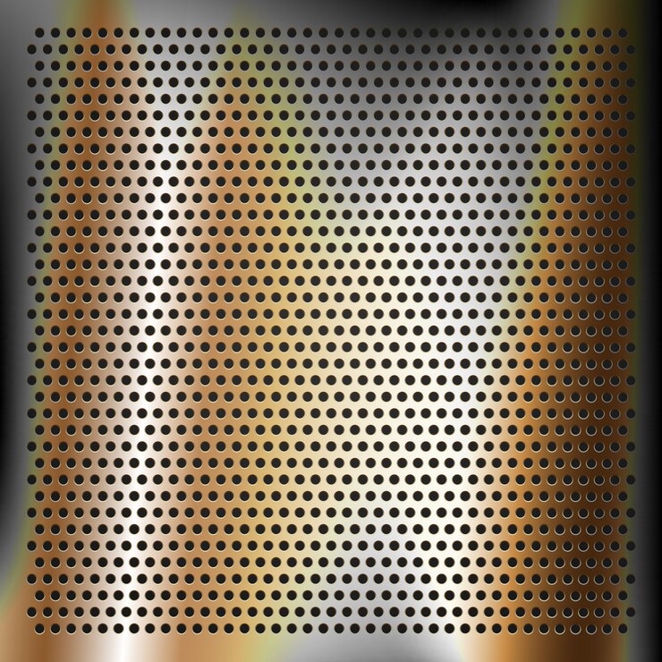 Vector chrome plated bronze sheet metal