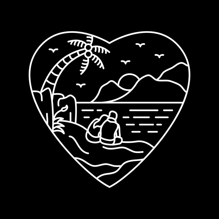 Vector cinta sejati di alam