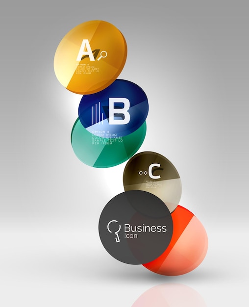 Circle abstract background Vector template background for print workflow layout diagram number options or web design banner