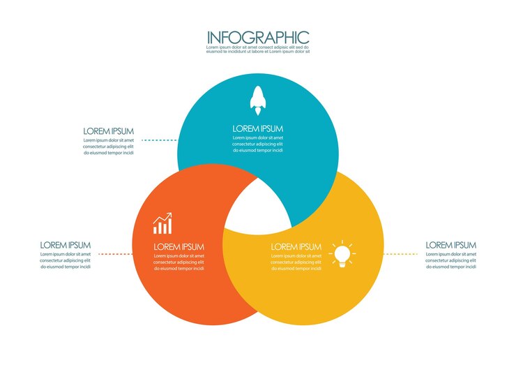 Circle chart diagram infographic template
