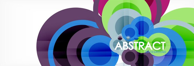 Vector circle composition abstract background